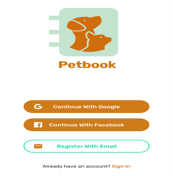 Login page